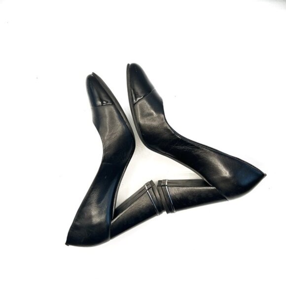 Tristan black leather patent cap to heels Sz 38 - Picture 6 of 12